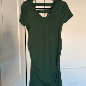 Full Moon Maternity Forest Green Midi Dress